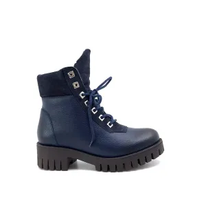 Ghete dama casual din piele naturala-  083 Blue Box Velur