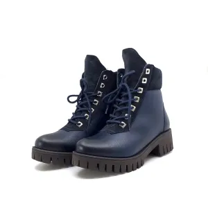 Ghete dama casual din piele naturala-  083 Blue Box Velur