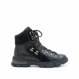 Ghete dama din piele naturala, Leofex - 272 Negru  box