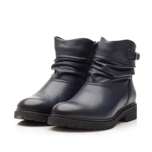 Ghete dama din piele naturala, Leofex - 571 Blue Box