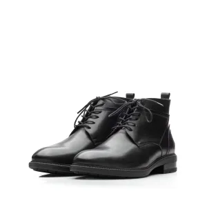 Ghete din piele naturală pentru bărbați Leofex - 733 Negru Box