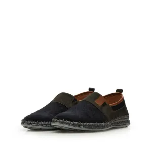 Mocasini barbati din piele naturala, Leofex - 598 Blue velur