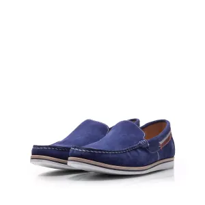 Mocasini barbati din piele naturala, Leofex  - 947 marine velur