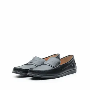 Mocasini barbati piele naturala, Leofex - 946 Negru Box