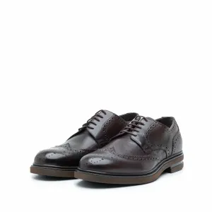 Pantofi barbati casual din piele naturala Leofex- 996 Mogano box