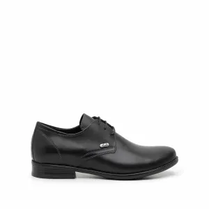 Pantofi casual barbati din piele naturala, Leofex  - 578 negru box