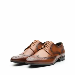 Pantofi barbati eleganti din piele naturala Leofex- 1023 Cognac Box
