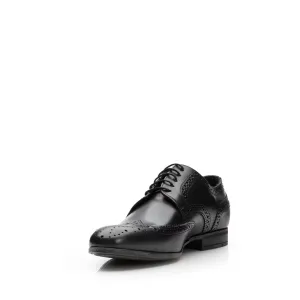 Pantofi barbati eleganti din piele naturala Leofex- 1023 negru box