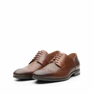 Pantofi barbati eleganti din piele naturala Leofex - 573 Cognac box