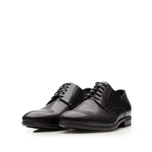 Pantofi barbati eleganti din piele naturala Leofex-573 Negru Box