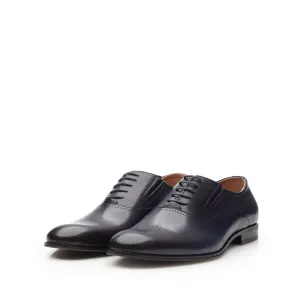 Pantofi bărbaţi eleganţi din piele naturală, Leofex-581 Blue Box