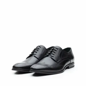 Pantofi barbati eleganti din piele naturala,Leofex-583 Negru Box