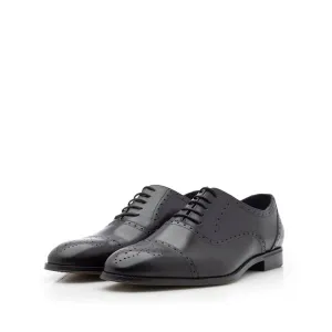 Pantofi barbati eleganti din piele naturala Leofex - 587 Negru Box