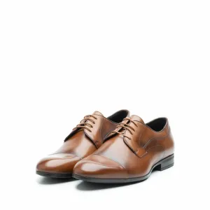 Pantofi barbati eleganti din piele naturala Leofex - 832-1 Cognac Box