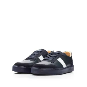 Pantofi barbati sport din piele naturala Leofex - 523 Blue Box Velur