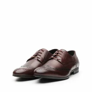Pantofi eleganti barbati din piele naturala, Leofex- 1021 Visiniu box