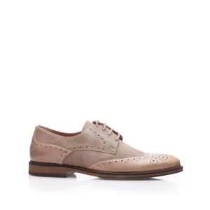 Pantofi casual bărbați din piele naturală Leofex - 514 Taupe Velur