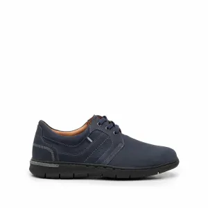Pantofi  casual barbati din piele naturala, Leofex -  521 Blue nabuc