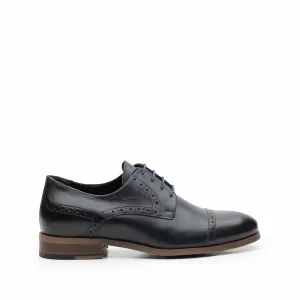 Pantofi casual bărbați din piele naturală, Leofex- 537-2 blue box