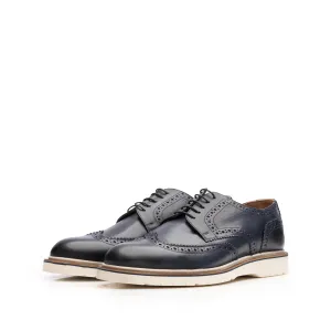Pantofi casual bărbați din piele naturală, Leofex - 538 Blue box