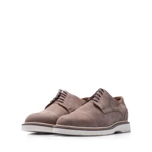Pantofi casual bărbati din piele naturală, Leofex - 540 Taupe Nabuc
