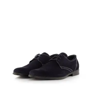 Pantofi casual bărbați din piele naturala, Leofex - 578 Blue Velur