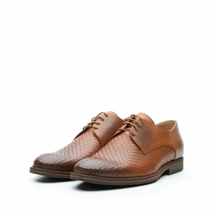 Pantofi casual barbati din piele naturala,Leofex - 584 Cognac Box