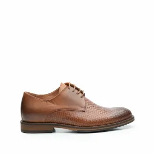 Pantofi casual barbati din piele naturala,Leofex - 584 Cognac Box