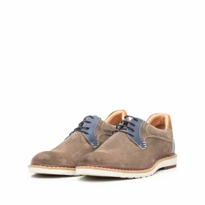 Pantofi casual barbati din piele naturala Leofex - 590 Taupe Velur