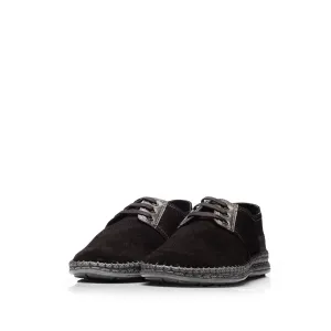 Pantofi casual bărbați din piele naturală, Leofex -  593 Negru velur
