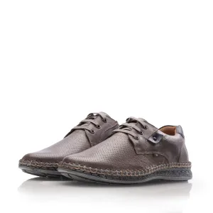 Pantofi casual bărbați din piele naturală, Leofex - 597 Gri Box