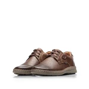 Pantofi casual bărbați din piele naturală, Leofex - 597 Redwood Box