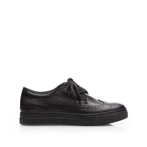 Pantofi casual barbati din piele naturala, Leofex - 601 Negru  box