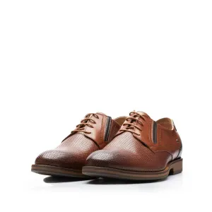 Pantofi casual bărbați din piele naturală, Leofex - 629 Camel + Blue Box