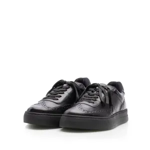 Pantofi casual bărbați din piele naturală, Leofex - 651 Negru Box
