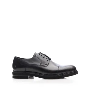 Pantofi casual bărbați din piele naturală, Leofex - 660-1 Negru Box
