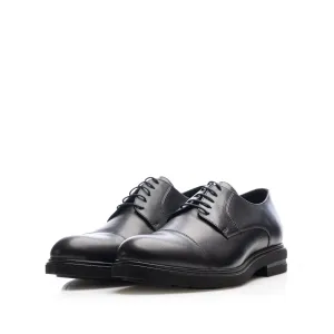 Pantofi casual bărbați din piele naturală, Leofex - 660-1 Negru Box