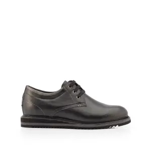 Pantofi casual barbati din piele naturala, Leofex - 788 Negru  box