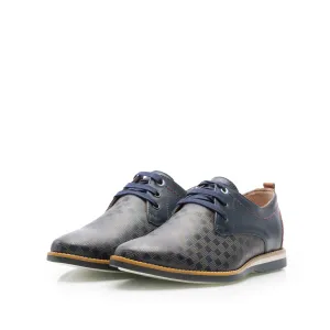 Pantofi casual bărbați din piele naturală, Leofex - 886 Blue Box