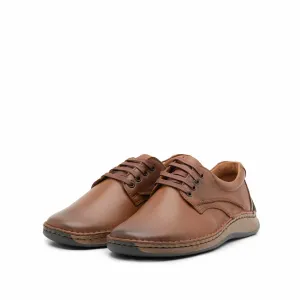 Pantofi casual barbati din piele naturala, Leofex - 918 Cognac Box