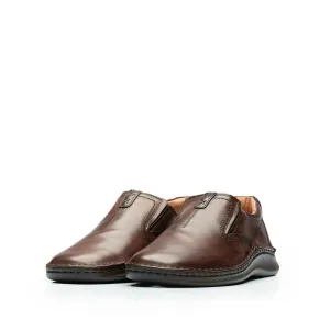 Pantofi casual barbati din piele naturala, Leofex - 919 maro deschis degrade box