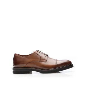 Pantofi casual bărbați din piele naturală, Leofex -  979 Cognac Box