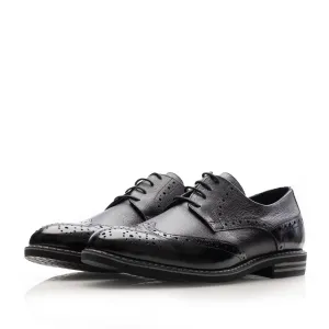 Pantofi casual bărbați din piele naturală, Leofex -   979 Negru Florantic Box