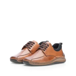 Pantofi casual bărbați din piele naturală, Leofex - 982 Cognac Box