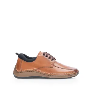 Pantofi casual bărbați din piele naturală, Leofex - 982 Cognac Box