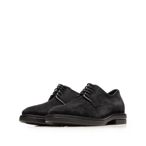 Pantofi casual bărbați din piele naturală, Leofex - 991 Negru Velur