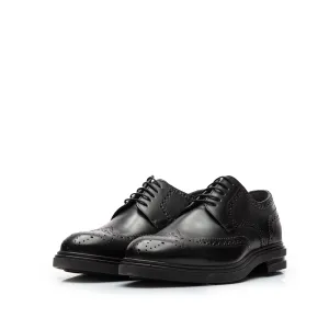Pantofi casual barbati din piele naturala, Leofex- 996 Negru Box