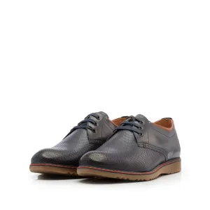 Pantofi casual barbați din piele naturală, Leofex - Mostra 788 blue