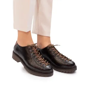 Pantofi casual dama cu siret pana in varf Leofex- 561 Maro Florantic