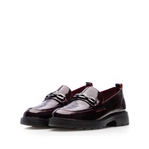 Pantofi casual damă din piele naturală - 4405 Vișiniu Naplac